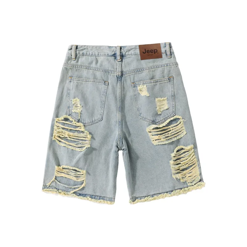 Jeep Denim Shorts Unisex Light Blue-1