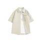 [Ice Silk Sun Protection Shirt]Apricot (Ho Red Beans Era Chest Logo)
