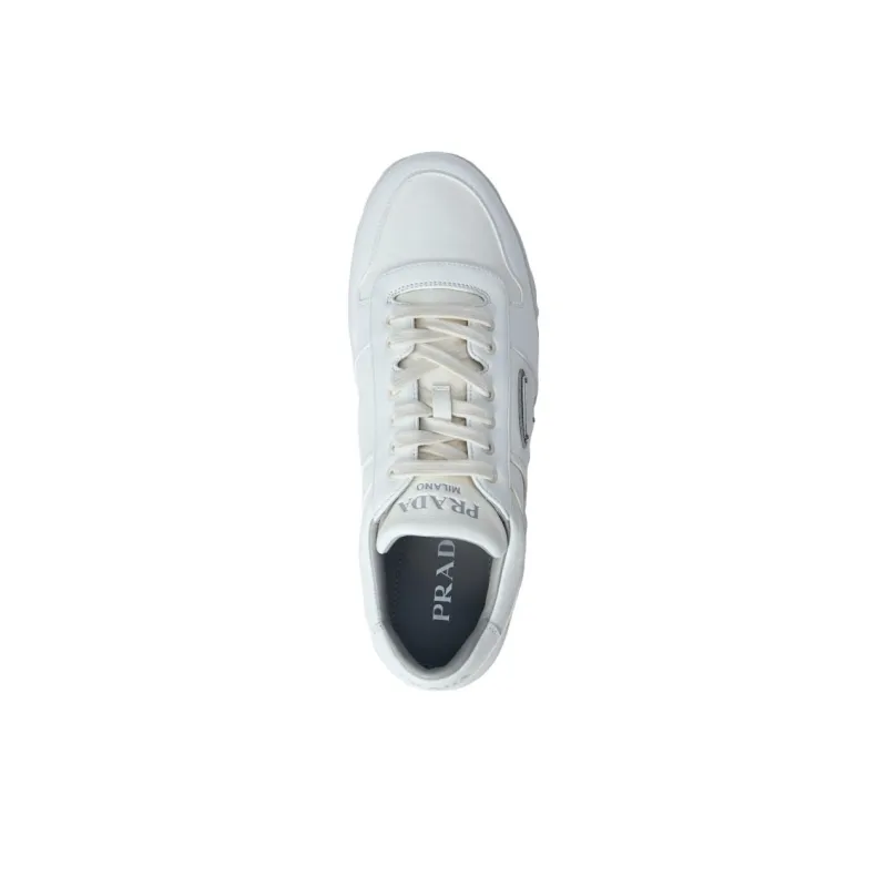 PRADA Low Top Skateboard Shoes Men's White-3