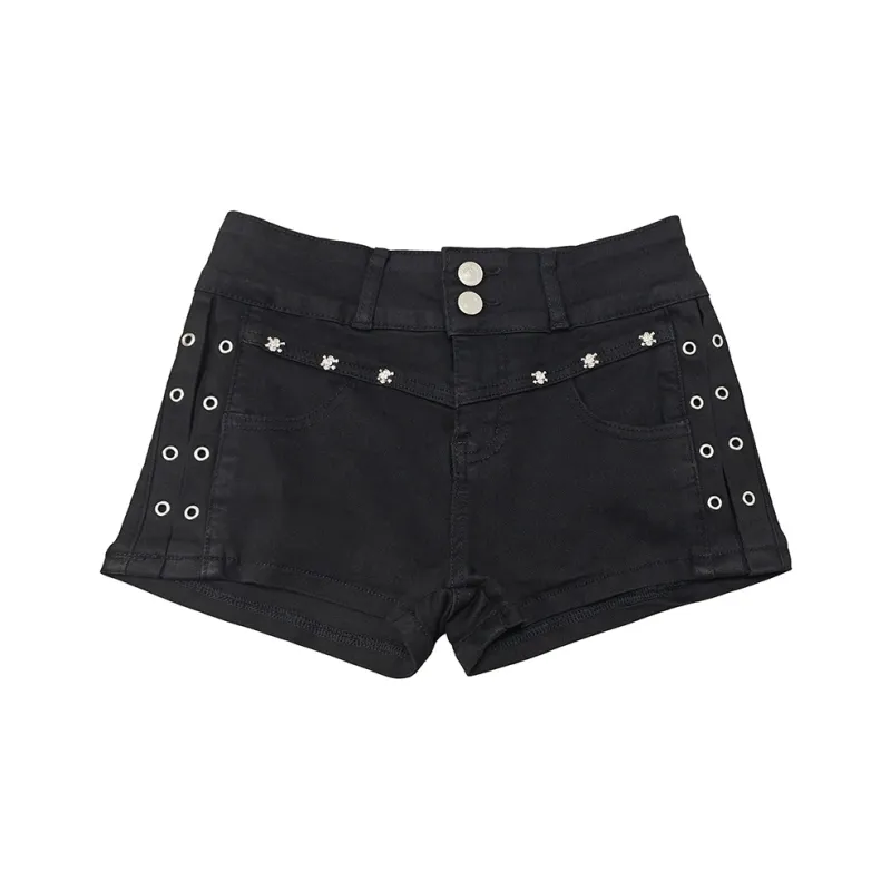 Honey Denim Shorts Women's Black-0