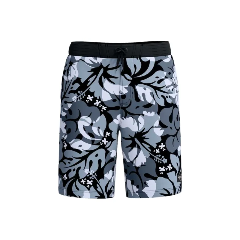 Speedo Swimming Shorts Men's Gray White-0