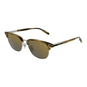 MONTBLANC Plastic Browline Sunglasses Men's Brown