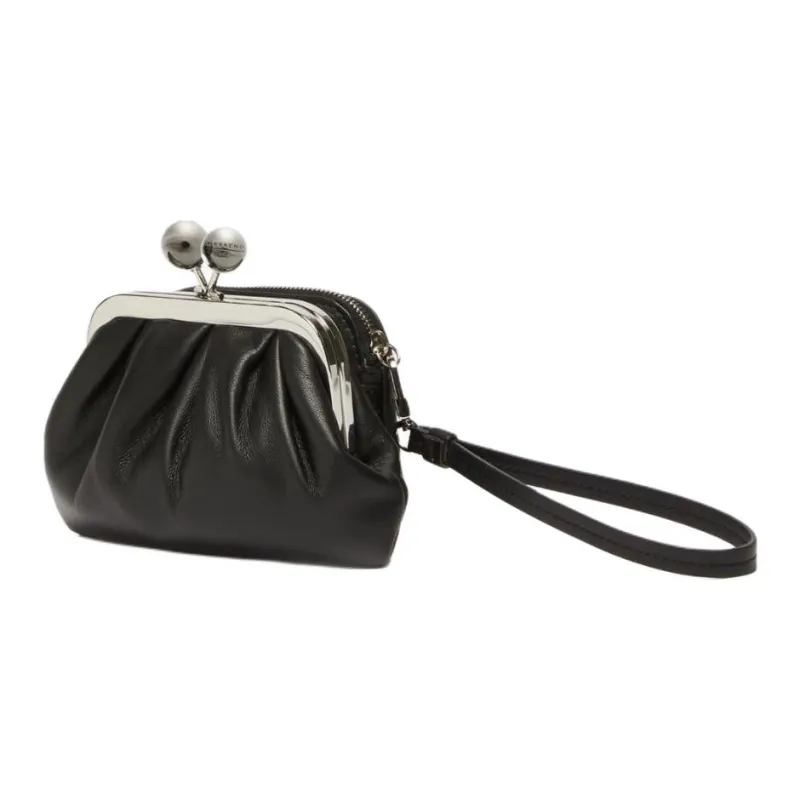 WEEKEND MaxMara Pasticcino Nappa Leather Wallet Women's Black-1