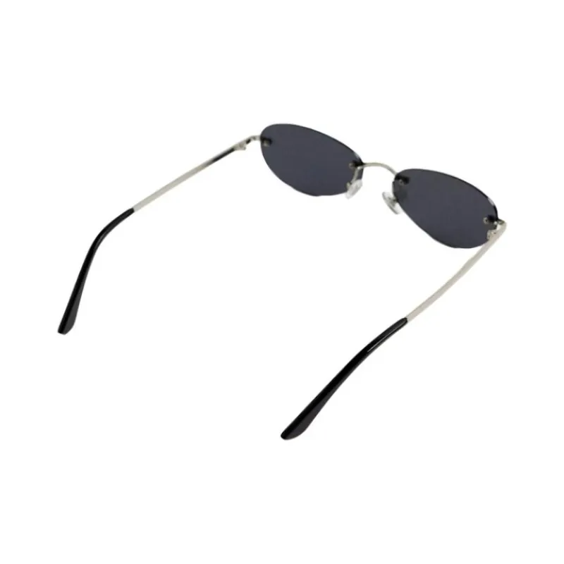 ZARA Metal Acetate Polyamide Oval Sunglasses Men's Silver-3