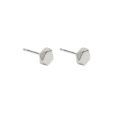Large Smooth Finish Silver 1 Pair ED65B