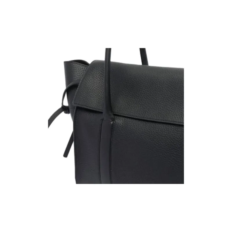 Mulberry Calfskin Tote Bag, Shopping Bag, Shoulder Bag Medium Size Women's Black-3