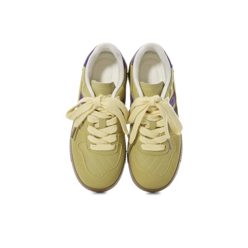 The New Age Family Low Top Skateboard Shoes Women's Yellow-2