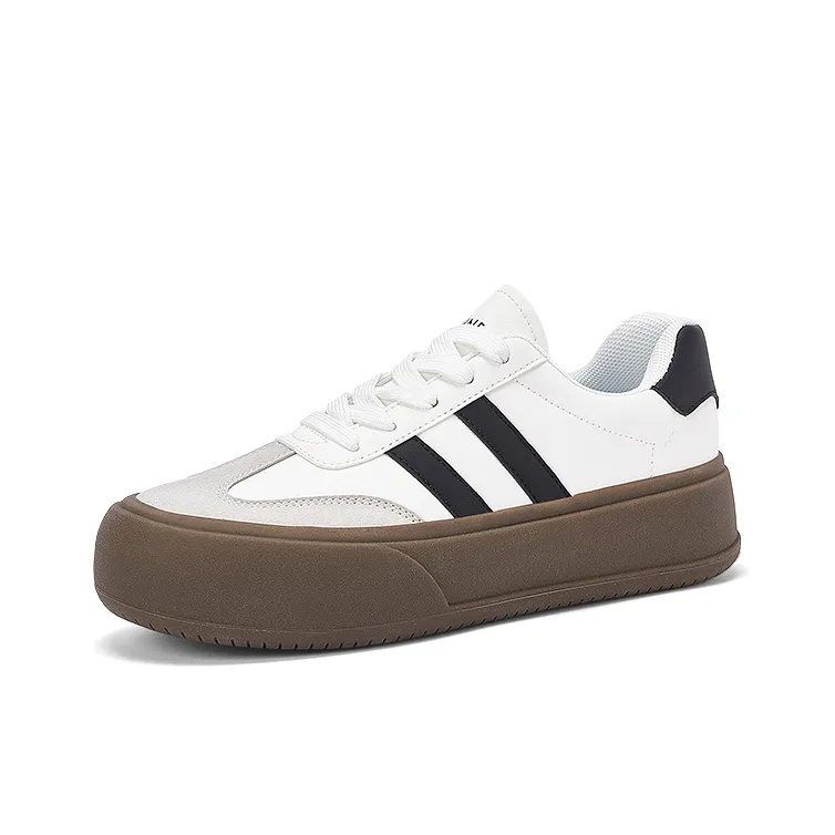 DAPHNE Low Top Skateboard Shoes Women's White Gray-1