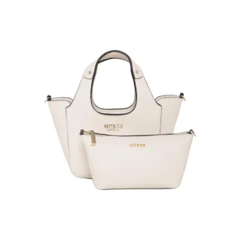 GUESS Artificial Leather Tote Bag, Shopping Bag, Combo Bag, Handbag Women's White