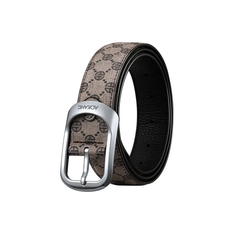 AOKANG Split Cow Leather Belts Men's 3.4CM-6