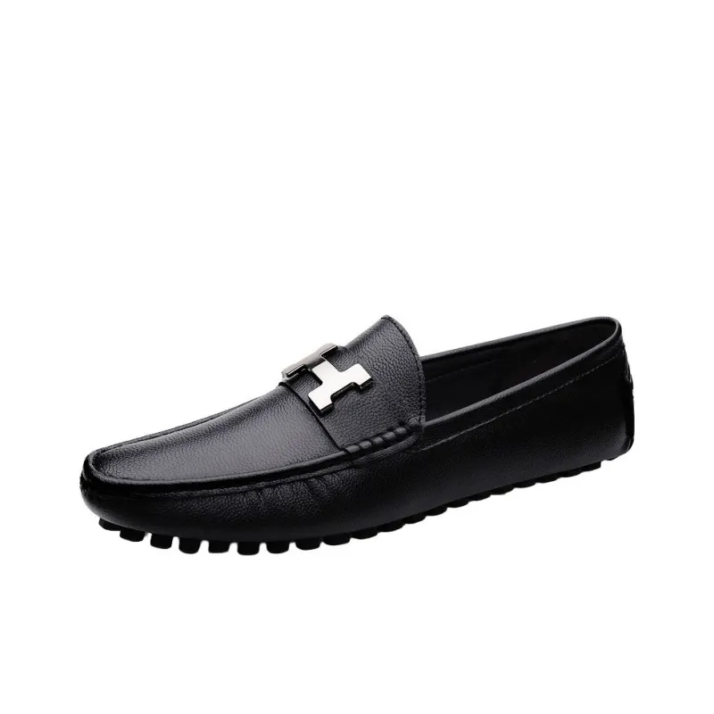 BAGE Gommino Loafers Men Black-12