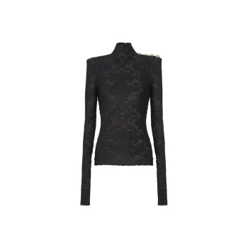 BALMAIN Baroque pattern Long sleeved Top