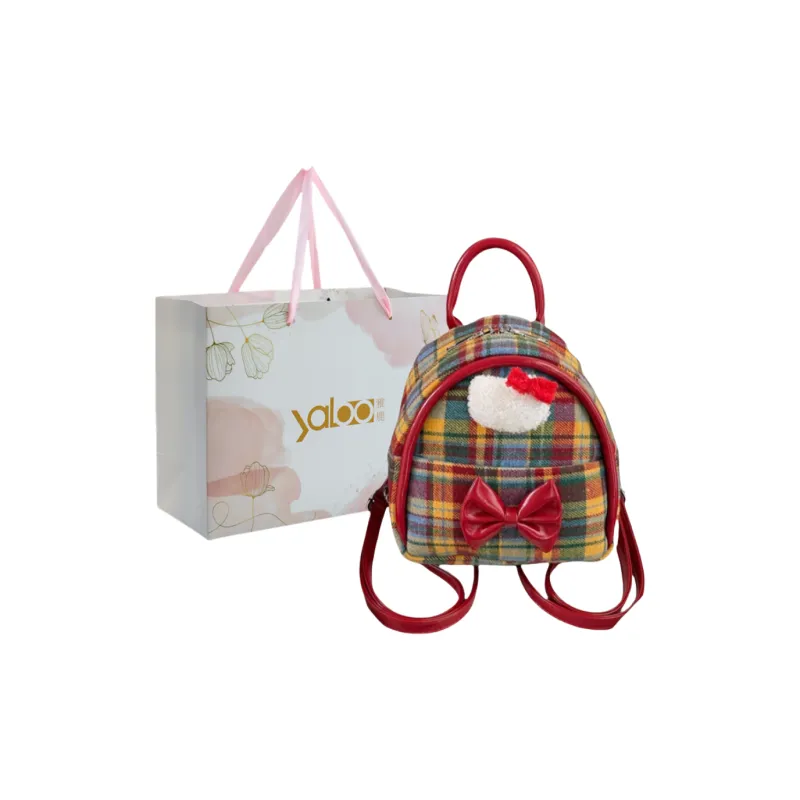 Yalu Woolen Backpack Regular Women's Red-6