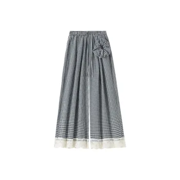 IDLE SOUL Casual Pants Women's Plaid