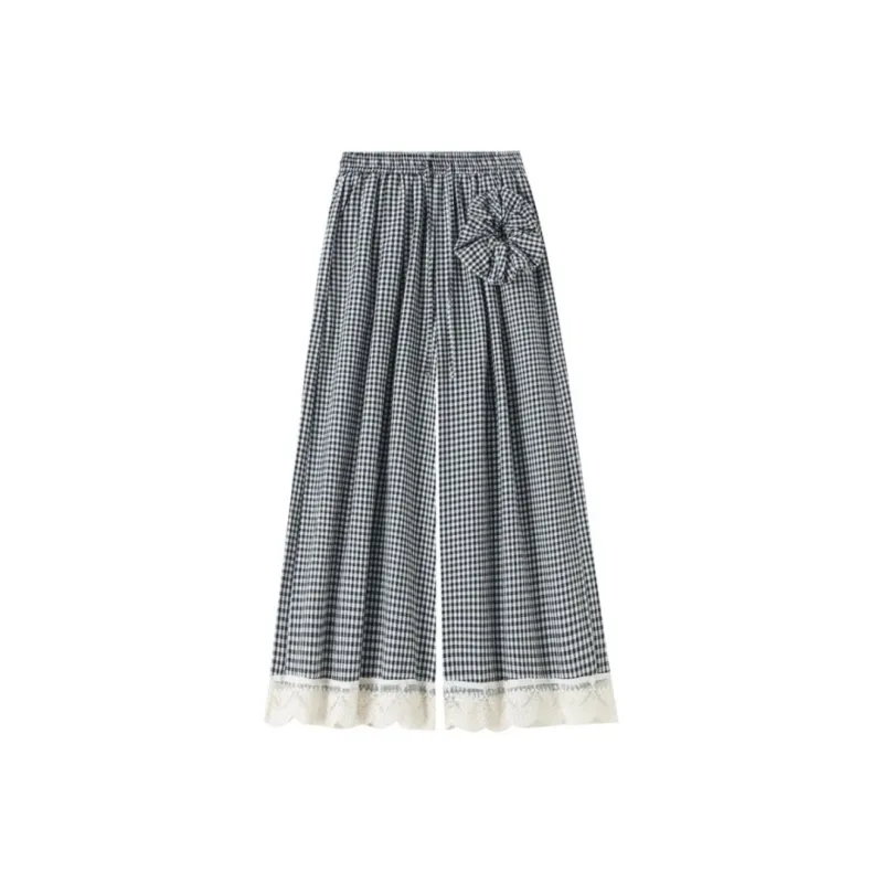 IDLE SOUL Casual Pants Women's Plaid-0