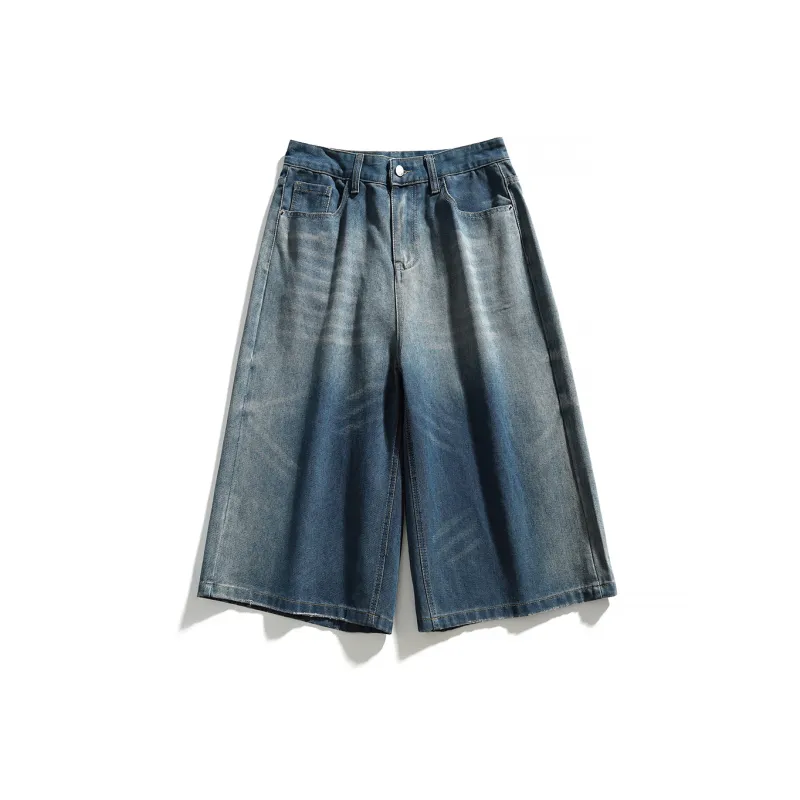 VSCH Denim Shorts Men Vintage Blue-0