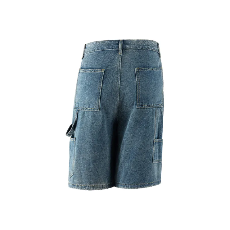 OPMO Denim Shorts Unisex Blue-4