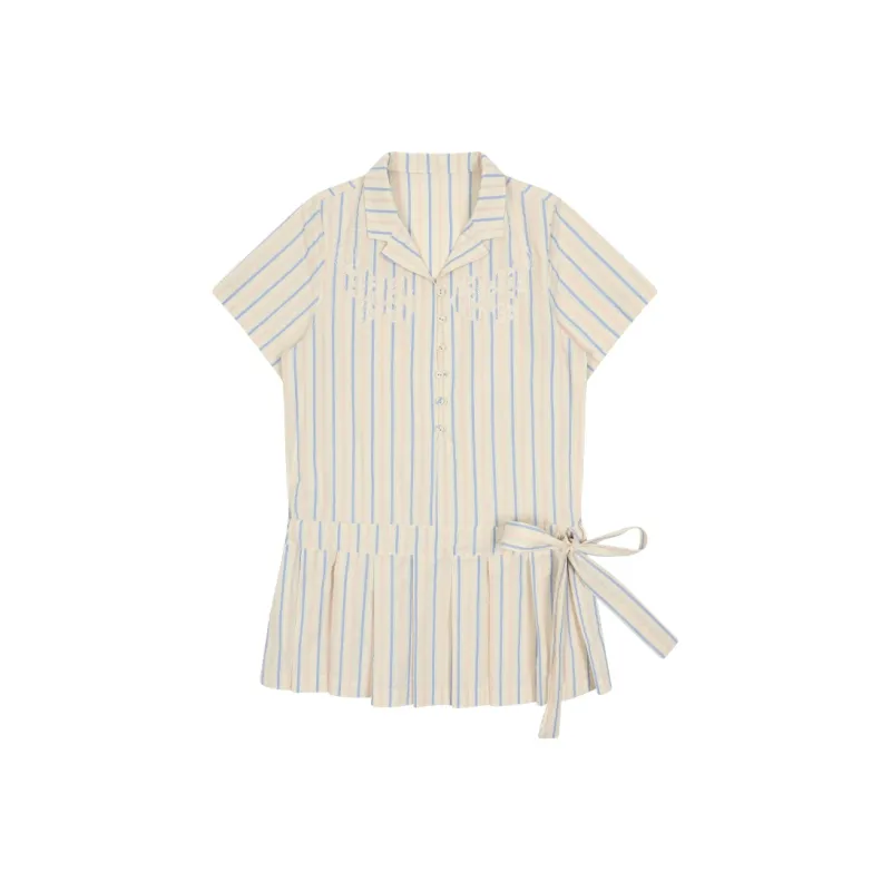 MostwantedLab Shirts Women's Light Lemon Yellow Stripes-0
