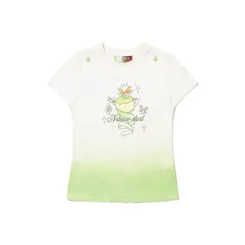NSTNEW START T-Shirts Women's White Green Gradient