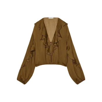 ZARA Shirts Women's Olive Green