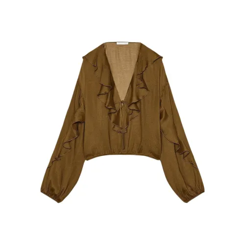 ZARA Shirts Women's Olive Green