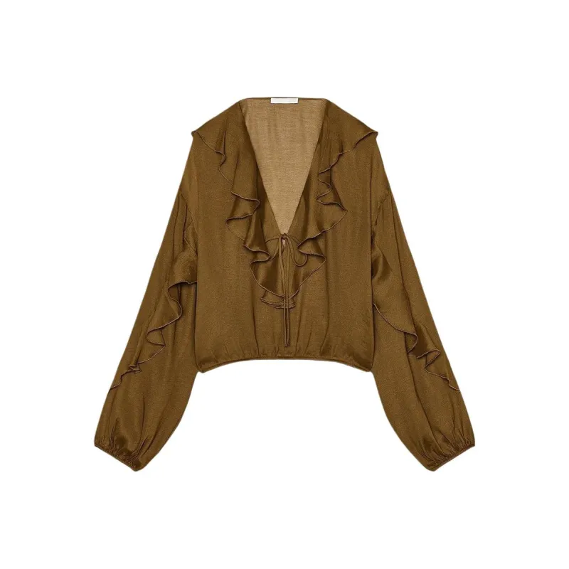 ZARA Shirts Women's Olive Green-0