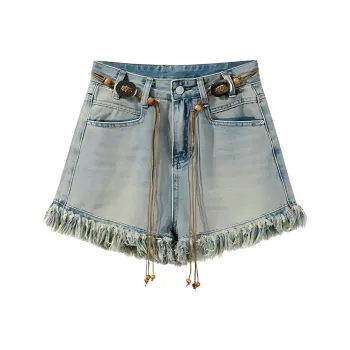 DOKZB Denim Shorts Women's Light Blue