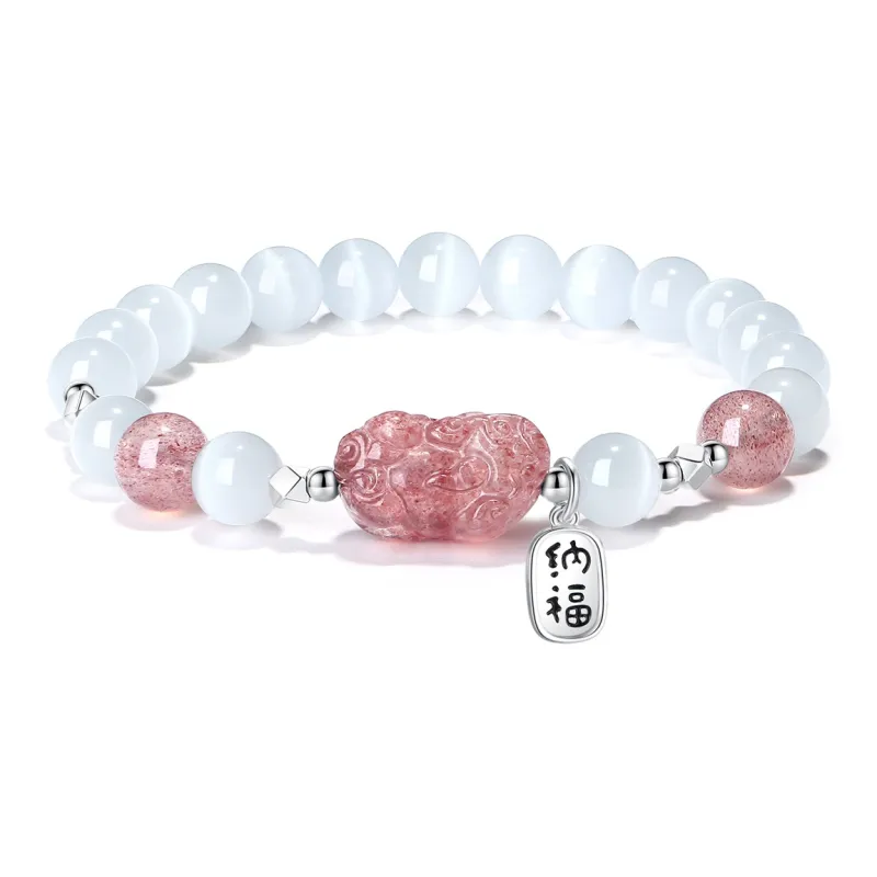 PUTUOSHANWENCHUANG Glass Cat Eye Bracelets Unisex-0