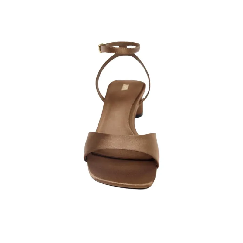 ZARA One Strap Sandals 5cm Women's Yellow Ochre-3