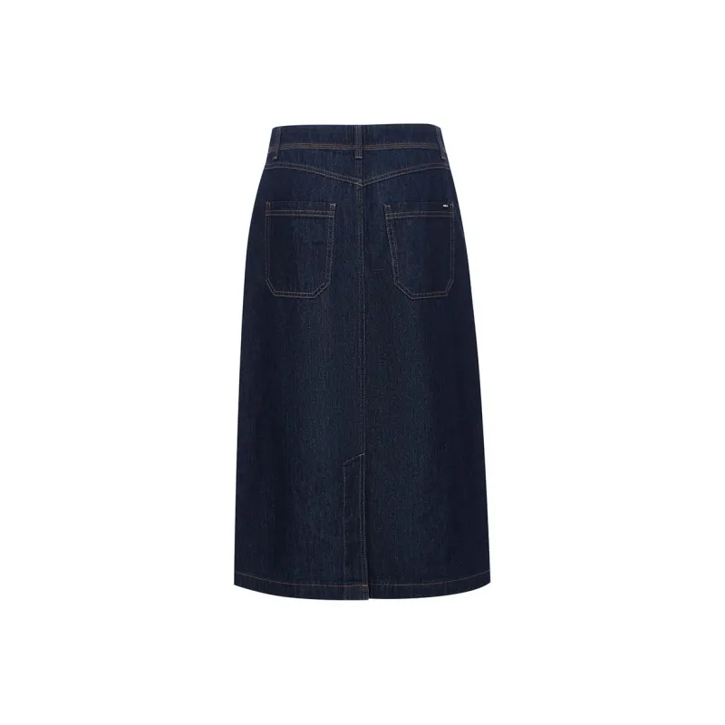 ONLY Denim Long Skirts Women's J36 810 Washed Denim Blue-1