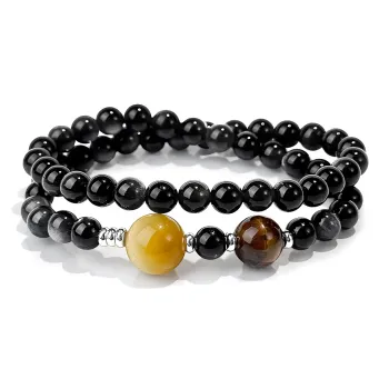 PUTUOSHANWENCHUANG Obsidian Bracelets Unisex