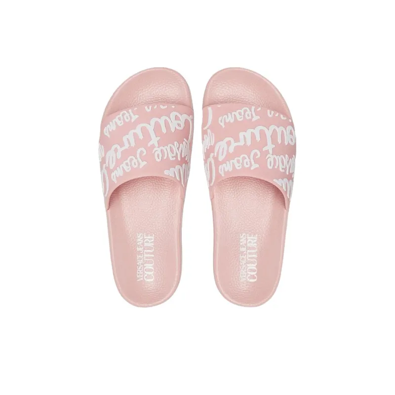 VERSACE JEANS COUTURE Slide Slippers Women's Pink-3