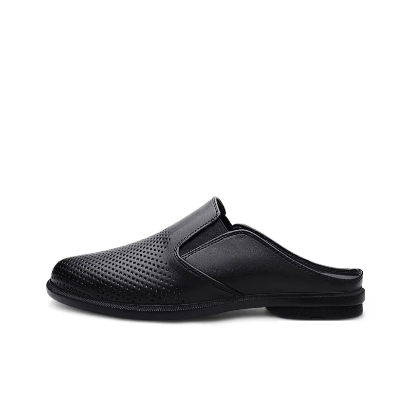 Bull Thunder Abrasion Resistant Slip Resistant Closed Toe Slippers Men's Black-0