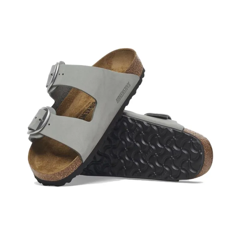 Birkenstock Arizona Big Buckle Abrasion Resistant Slide Slippers Women's Gray Regular Loose Fit-4