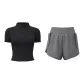 [Short-Sleeved Set]Starburst Black+Gray