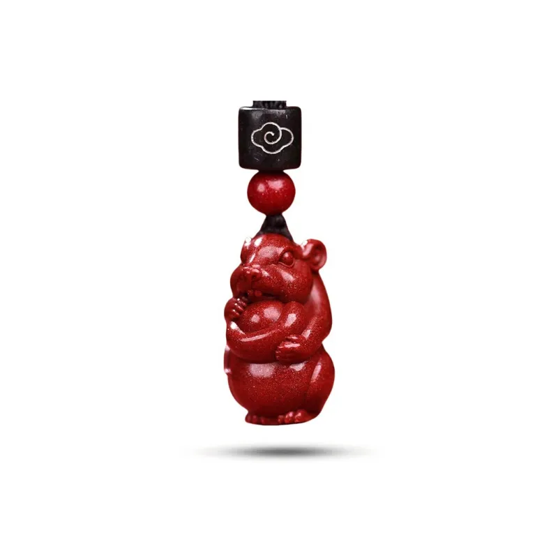 Dora Skewers Cinnabar Jade Pendants Unisex-16