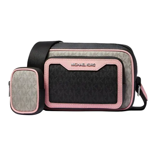 MICHAEL KORS Coated Canvas Combo Bag Camera Bag Crossbody Bag Shoulder Bag Men's Black & Pink