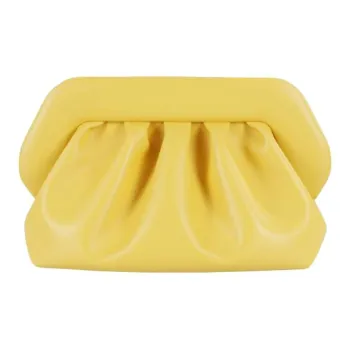 THEMOIRE Bios Polyurethane One Shoulder Clutch Women's Yellow
