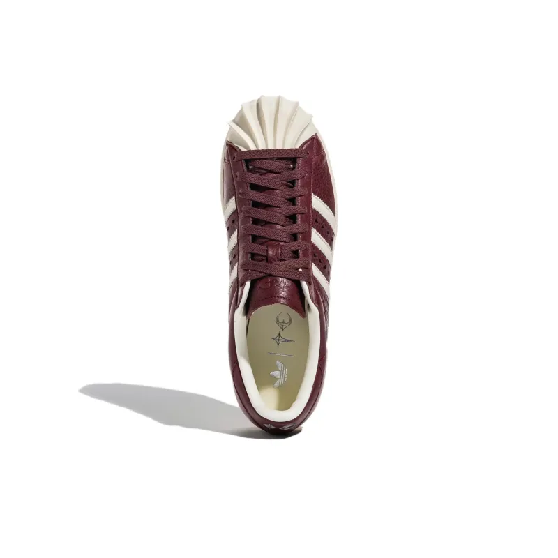 THUG CLUB x Adidas Originals SUPERSTAR Anti Slip Wear Resistant Low Top Skateboard Shoes Unisex Burgundy-5