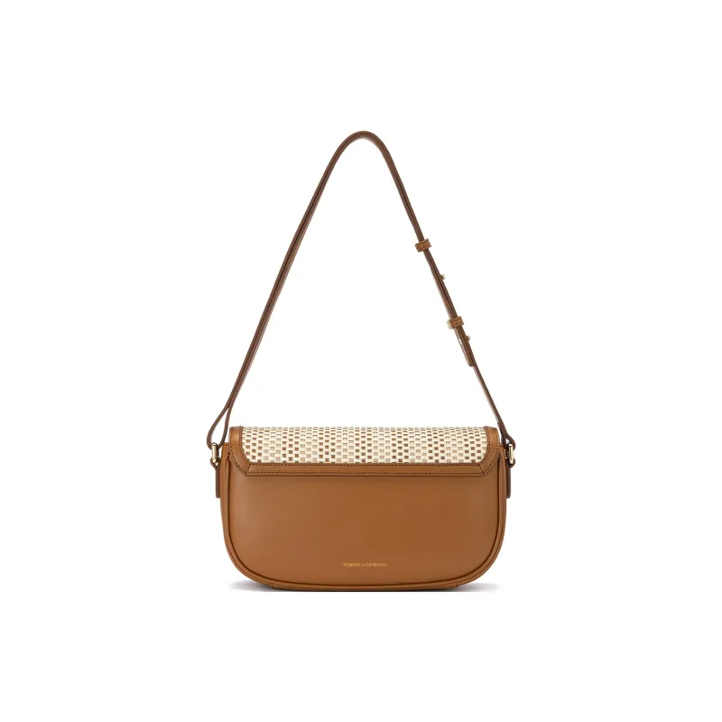 ROBERTA DI CAMERINO Sheepskin Mommy Bag, Shoulder Bag Regular Women's Midnight Blue/Gold Brown-11