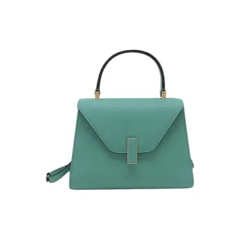 Valextra Iside Calfskin Shoulder Bag, Crossbody Bag, Handbag Mini Women's Lake Green