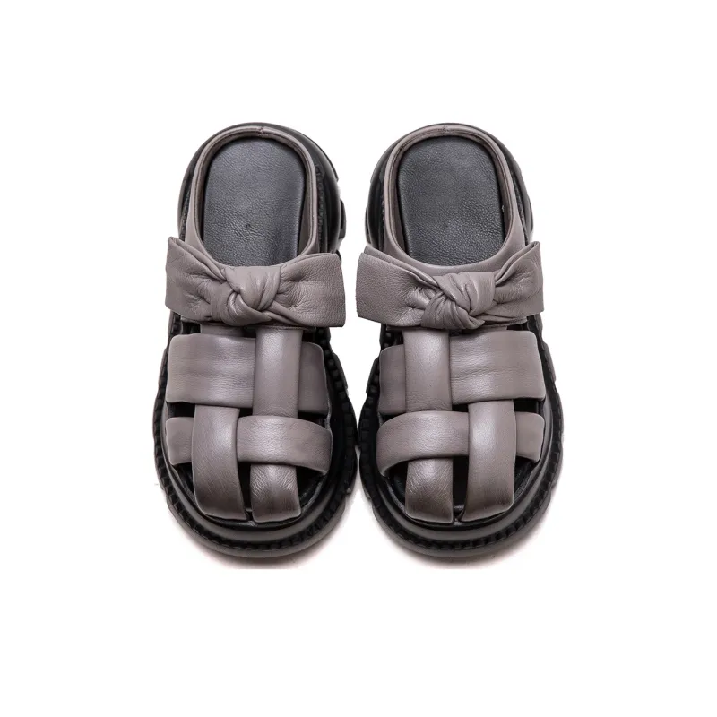 Jay Rubber Sole Woven Abrasion Resistant Closed Toe Slippers Women's-7