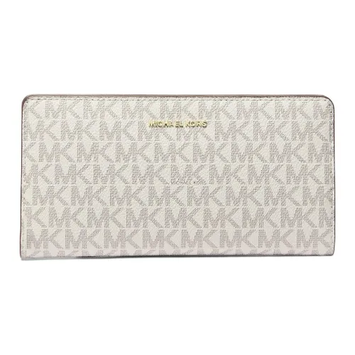 MICHAEL KORS Bryant Coated Canvas Wallet Tubas Women's Vanilla & Acorn
