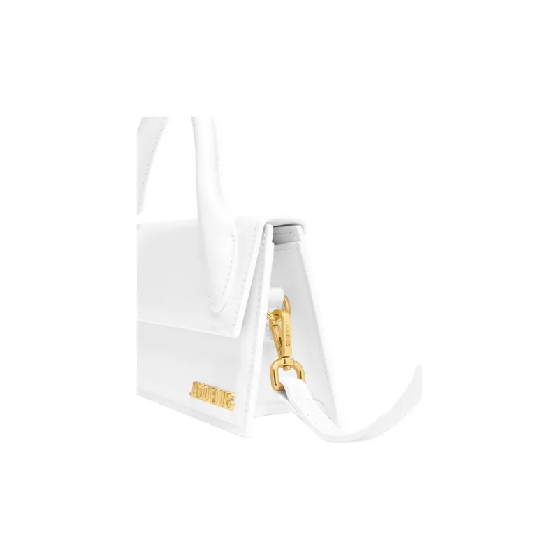 Jacquemus Leather Shoulder Bag, Crossbody Bag, Handbag Women's White-4