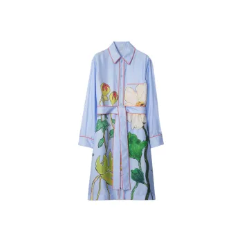 Burberry x Highgrove Long Sleeved Dress Women's Blue