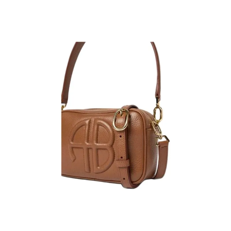 Anine Bing Calfskin Crossbody One Shoulder Handbag Women's Brown-2
