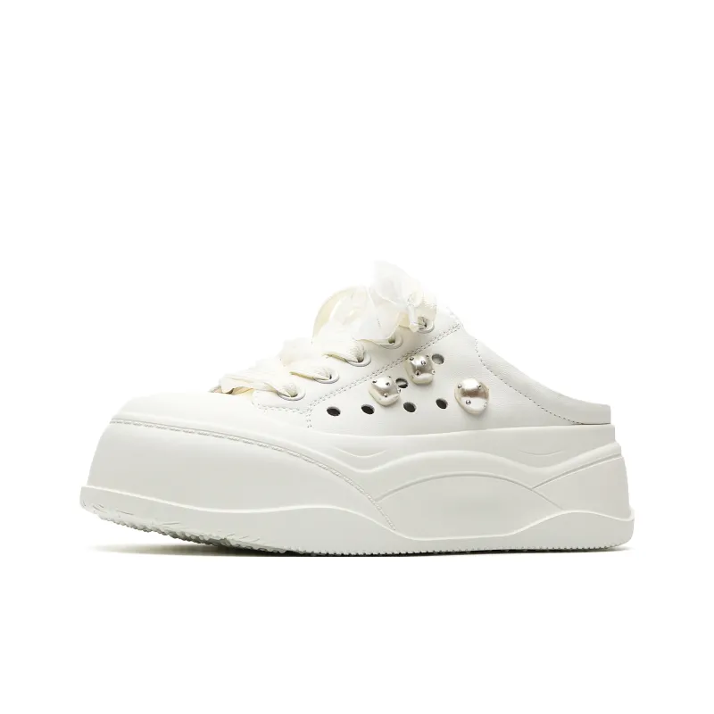 ORD Slip Resistant Closed Toe Slippers Women's White-0