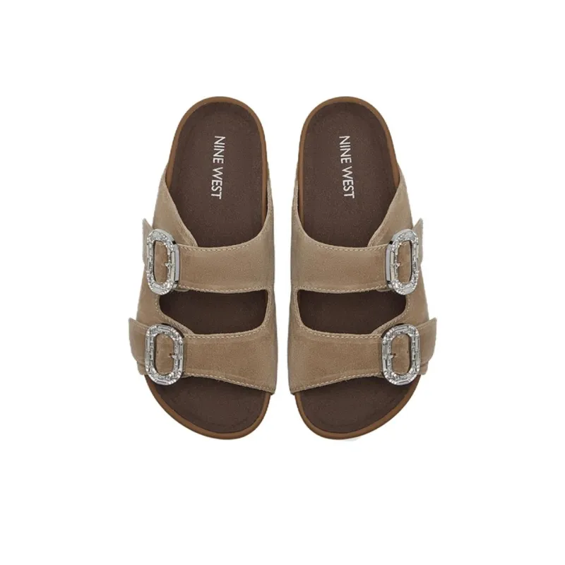 NINE WEST Abrasion Resistant Slide Slippers Women's Apricot-3