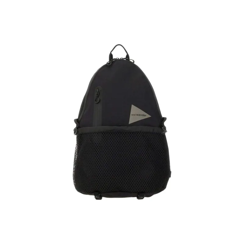 And Wander Logo Print Backpack-0