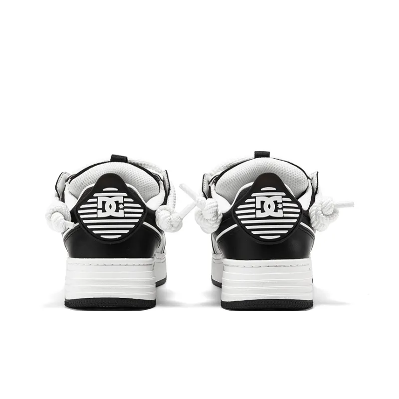 DC Shoes LNLAY CAS Low Top Skateboard Shoes Men's White Black-3